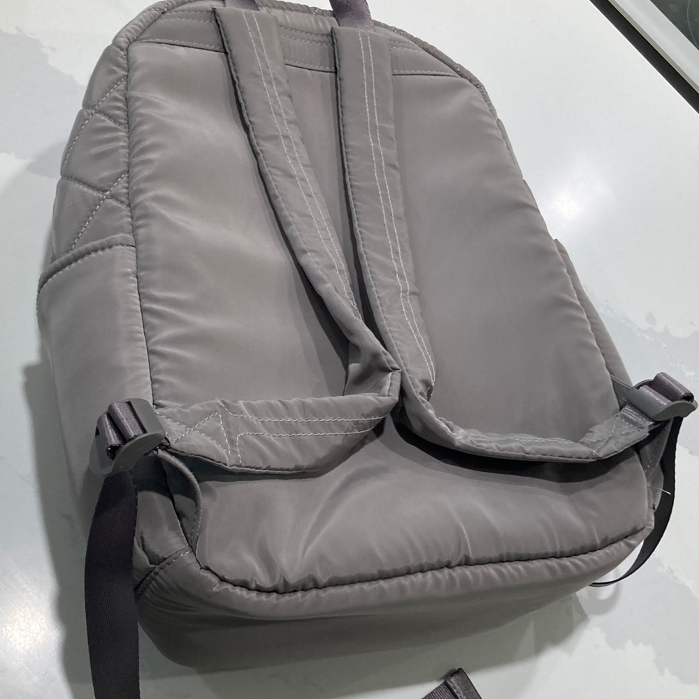 Gray Quilted Men's Backpack - Picture 5 of 7